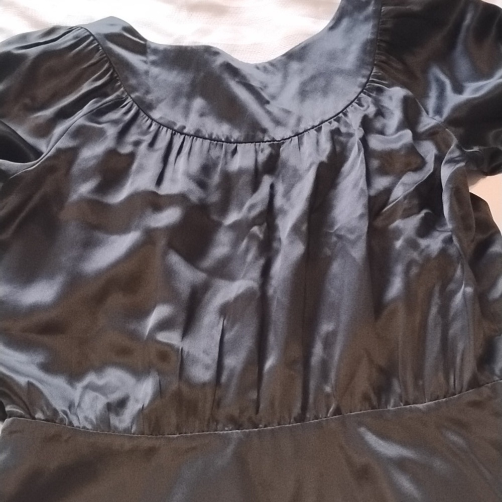INC International Concepts Woman's Black 100% Silk Blouse, Size: 6P - Picture 8 of 11